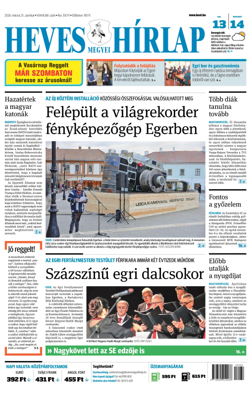 Digitális - Heves Megyei Hírlap