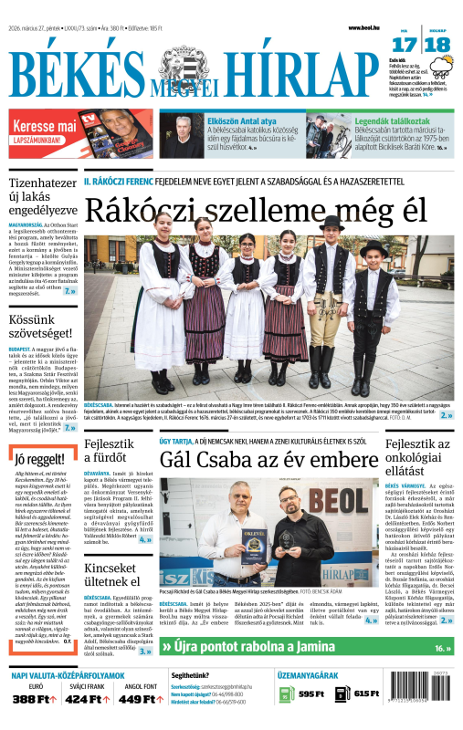 Digitális - Békés Megyei Hírlap