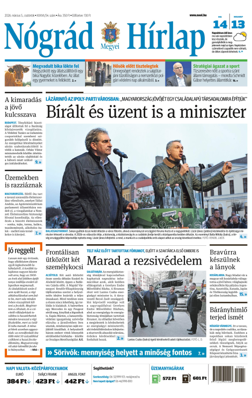 Digitális - Nógrád Megyei Hírlap